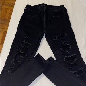 Black ripped jeans